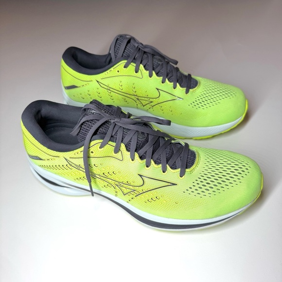 Mizuno Men's Wave Rider 25 Running Shoes Neon Lime Size- 12 - Picture 5 of 9